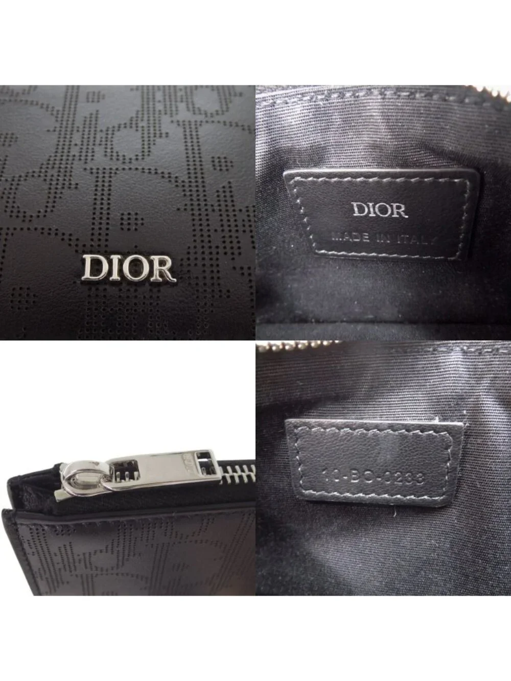 Dior Oblique Galaxy Leather Black Coin Case